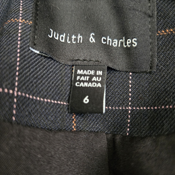 JUDITH & CHARLES Black Checkered Coat/ Blazer. Size 6 - Picture 10 of 14